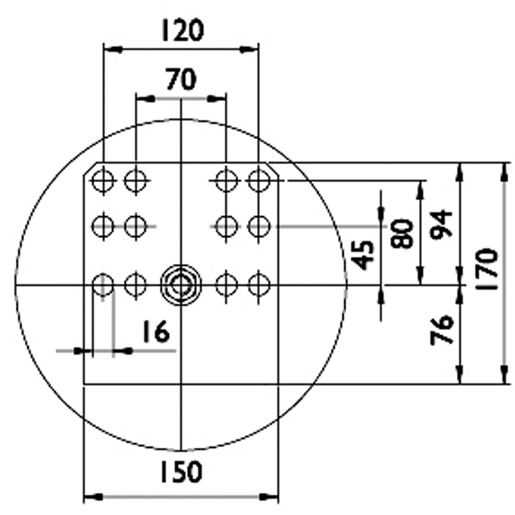 Technische Zeichnung von LUFTFEDER SABO BPW 105